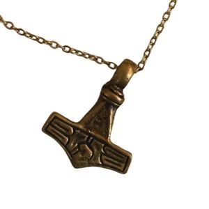 Vintage PILGRIM Danish Design Gold Tone Statement Pendant Necklace 17.25"